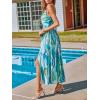 imageCUPSHE Womens Long Dresses Summer Sleeveless Beach Casual Side Slit Spaghetti Straps Vacation Graduation Midi DressPool Blue