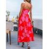 imageCUPSHE Womens Maxi Dresses Casual Summer Sundress Sleeveless Floral Spaghetti Straps Long Beach Formal DressRed Floral