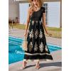 imageCUPSHE Womens Smocked One Shoulder Summer Dresses Sleeveless Vacation Maxi Dress Long Beach SundressBlack