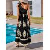 imageCUPSHE Womens Smocked One Shoulder Summer Dresses Sleeveless Vacation Maxi Dress Long Beach SundressBlack
