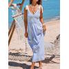 imageCUPSHE Womens Striped Summer Dress Smocked Sleeveless Casual Maxi Dresses Vacation Long Flowy SundressBlue