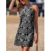 imageCUPSHE Womens Summer Dresses 2025 High Neck Halter Sleeveless Sundress Crossover Beach Coverup DressBlack