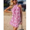 imageCUPSHE Womens Summer Dresses 2025 High Neck Halter Sleeveless Sundress Crossover Beach Coverup DressHot Pink