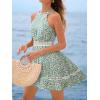 imageCUPSHE Womens Summer Dresses Ditsy Floral Halter Cutout Beach Vacation Mini DressGreen