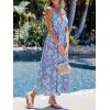 imageCUPSHE Womens V Neck Striped Summer Dress Casual Floral Maxi Dresses Sleeveless Long Flowy Sundress with Removable PadsBlue Stripe
