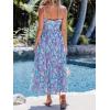 imageCUPSHE Womens V Neck Striped Summer Dress Casual Floral Maxi Dresses Sleeveless Long Flowy Sundress with Removable PadsBlue Stripe