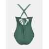 imageCUPSHE Maternity One Piece Swimsuit Scoop Neck Pregnancy Bathing Suit for Women Wide Straps Criss Cross Back Tie RibbedNavy Blue