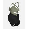 imageCUPSHE Maternity One Piece Swimsuit V Neck Pregnancy Bathing Suit for Women Front Wrap Criss Cross Cutout Color BlockSage GreenBlack