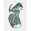 imageCUPSHE Maternity One Piece Swimsuit V Neck Pregnancy Bathing Suit for Women Ruffle Front Cutout Back HookSage GreenFloral