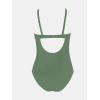 imageCUPSHE Womens Maternity One Piece Swimsuit Adjustable Strap Ruched Shell Stitched Back Cutout Bathing Suit for PregnancyGrey Green