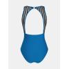 imageCUPSHE Womens One Piece Swimsuit Bathing Suit Tummy Control High Neck Cutout Back Hook Mesh SwimwearPetrol Blue