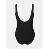 imageCUPSHE Womens One Piece Swimsuit Scoop Neck Textured Bathing Suit Cutouts Low Back Swimwear Wide StrapsBlack