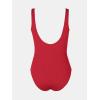 imageCUPSHE Womens One Piece Swimsuit Scoop Neck Textured Bathing Suit Cutouts Low Back Swimwear Wide StrapsRed