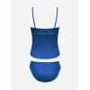 imageCUPSHE Womens Tankini Sets Two Piece Swimsuit Scoop Neck Mid Rise Adjustable Straps Shell Stitched XS4XLSlate Blue
