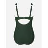 imageCUPSHE Plus Size Womens One Piece Bathing Suit V Neck Swimsuit Back Hook Adjustable Straps Hollow SwimwearDark Green