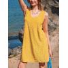 imageCUPSHE Women Swimsuit Cover Ups Sleeveless Towelling Knit Beach Coverup DressYellow