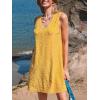 imageCUPSHE Women Swimsuit Cover Ups Sleeveless Towelling Knit Beach Coverup DressYellow