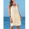 imageCUPSHE Women Swimsuit Coverup Sleeveless Twist Back Beach Cover Up Dress for Swimwear