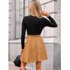 imageCUPSHE Womens Fall Dresses Long Sleeves Round Neck Casual Outfits A Line Work Belted Vacation Mini SundressKhaki