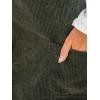 imageCUPSHE Women Corduroy Fall Dresses Front Bib Pocket Square Neck Wide Strap Casual Overall Mini DressOlive Green