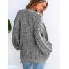 imageCUPSHE Womens Oversized Cardigan Sweater Open Front 2025 Fall Long Sleeve Chunky Knit Button Loose Outwear with PocketsBlack