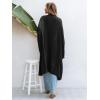 imageCUPSHE Womens Oversized Cardigan Sweater Open Front 2025 Fall Long Sleeve Soft Knit Casual Sweaters OutwearBlack