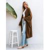 imageCUPSHE Womens Oversized Cardigan Sweater Open Front 2025 Fall Long Sleeve Soft Knit Casual Sweaters OutwearBrown