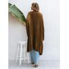 imageCUPSHE Womens Oversized Cardigan Sweater Open Front 2025 Fall Long Sleeve Soft Knit Casual Sweaters OutwearBrown