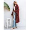 imageCUPSHE Womens Oversized Cardigan Sweater Open Front 2025 Fall Long Sleeve Soft Knit Casual Sweaters OutwearBurgundy Red
