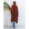imageCUPSHE Womens Oversized Cardigan Sweater Open Front 2025 Fall Long Sleeve Soft Knit Casual Sweaters OutwearBurgundy Red