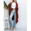 imageCUPSHE Womens Oversized Cardigan Sweater Open Front 2025 Fall Long Sleeve Soft Knit Casual Sweaters OutwearBurgundy Red