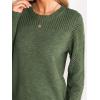 imageCUPSHE Womens Sweaters Casual Long Sleeve Pullover Sweaters Crewneck Soft Knit Jumper TopGreen