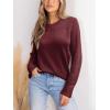 imageCUPSHE Womens Sweaters Casual Long Sleeve Pullover Sweaters Crewneck Soft Knit Jumper TopRed