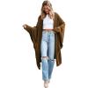 imageCUPSHE Womens Oversized Cardigan Sweater Open Front 2025 Fall Long Sleeve Soft Knit Casual Sweaters OutwearBrown