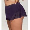 imageCUPSHE Women Plus Size Bikini Bottom High Waisted Swimsuit Full Coverage Mesh Mini Hem Bathing SuitDark Purple