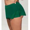 imageCUPSHE Women Plus Size Bikini Bottom High Waisted Swimsuit Full Coverage Mesh Mini Hem Bathing SuitEverglade Green