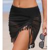 imageCUPSHE Womens Swimsuit Bikini Bottom with Mesh Skirt High Waisted Sexy Bathing Suit RuchedBlack