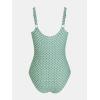imageCUPSHE Womens One Piece Swimsuit Sweetheart Neck Wide Adjustable Straps Ruched Front Keyhole Bathing SuitGreen Geo