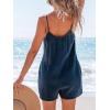 imageCUPSHE Women Summer Casual Sleeveless Romper Loose Spaghetti Strap Shorts Jumpsuit Dressy Jumper