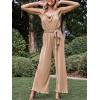 imageCUPSHE Women Wide Leg Jumpsuit Wide Leg Cowl Neck Waist Tie Straight Leg Casual Dressy Outfits