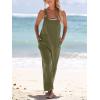 imageCUPSHE Womens Casual Loose Overalls Jumpsuits Sleeveless Overall Scoop Neck Button Front Outfit Casual Beach GreenGreen