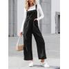 imageCUPSHE Womens Jumpsuit Corduroy Overalls Square Neck Sleeveless Wide Leg Jumpsuits Pockets Casual Outfit Loose Fall RomperBlack