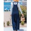 imageCUPSHE Womens Jumpsuit Sleeveless Square Neck Straight Leg One Piece Romper Casual Beach VacationNavy