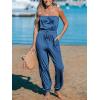 imageCUPSHE Womens Jumpsuits Midnight Blue Belted Jogger Jumpsuits Long Sleeve Outfit Casual DressyLight Blue