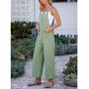 imageCUPSHE Womens Jumpsuits Square Neck Patch Pocket Sleeveless Straight Leg Overall Outfit Casual