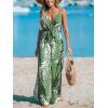 imageCUPSHE Womens Jumpsuits V Neck Tropical Wide Leg Overall Sleeveless Waist Tie Outfit Casual Beach