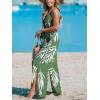 imageCUPSHE Womens Jumpsuits V Neck Tropical Wide Leg Overall Sleeveless Waist Tie Outfit Casual Beach