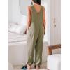 imageCUPSHE Womens Jumpsuits Waffle Knit Patch Pocket Overall Sleeveless Outfit Casual