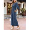 imageCUPSHE Womens One Piece Jumpsuits Dressy 34 Sleeve Square Neck Overalls Wide Leg Pants Rompers Vacation OutfitsNavy Blue