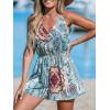 imageCUPSHE Womens Romper Boho V Neck Jumpsuit Surplice Straight Leg Overall Sleeveless Outfit Casual